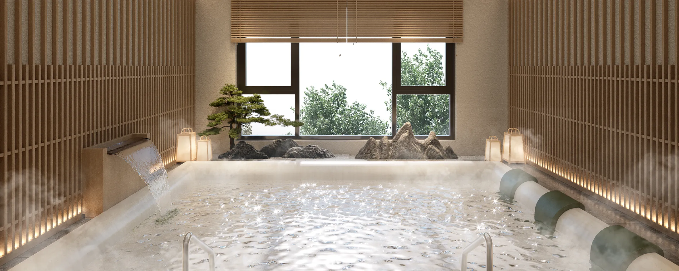 Onsen clubhouse & Yamaki park